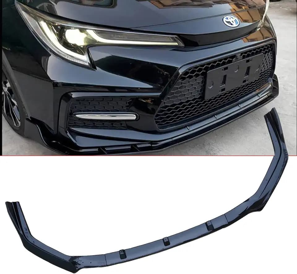 MUCO Front Bumper Lip for Toyota Corolla 2020-2026 Gloss Black