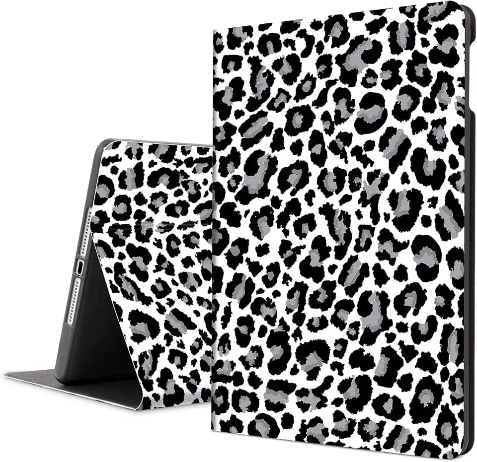 Lokigo Case for iPad 6th/5th Generation 9.7", iPad Air 2/1, Black Leopard