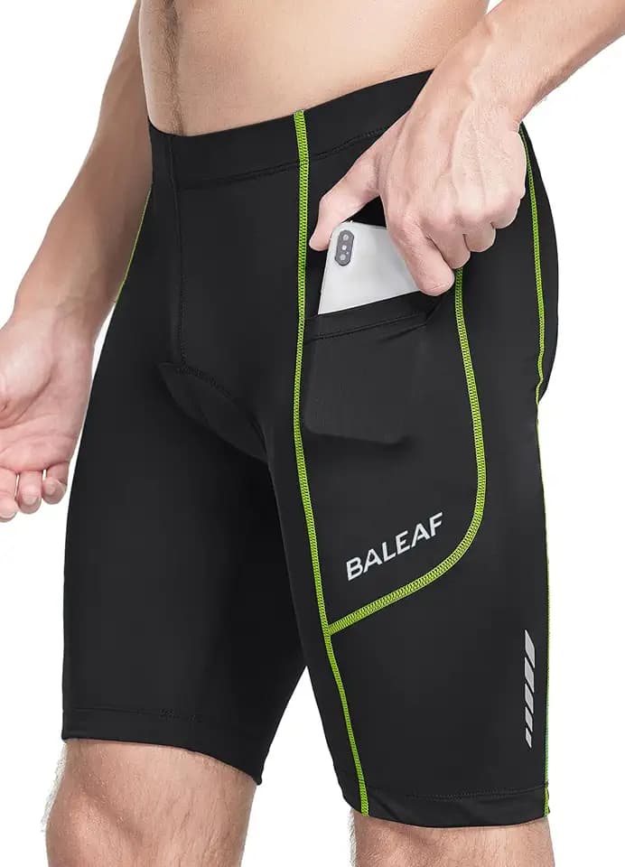 baleaf Men's Padded Bike Shorts Cycling Road Biking UPF 50+ with Pockets