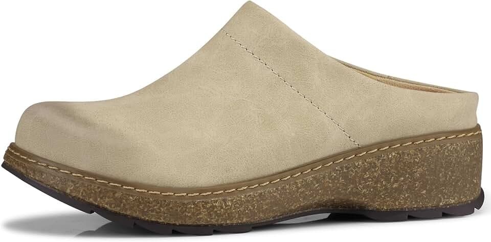 SHIBEVER Comfortable Clogs for Women Mules Arch Support Closed Toe Shoes