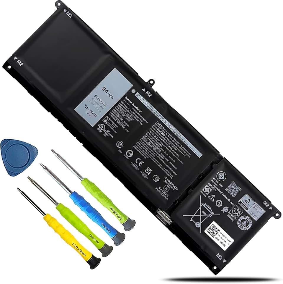54Wh V6W33 Laptop Battery Replacement for Dell Inspiron 3511 3515 3525 3530 3535 5310 5320 5330 5410 5420 5425 5430 5435 5440 Latitude 3320 3430 3520 3530 Vostro 3435 3510 5510 5620 Series