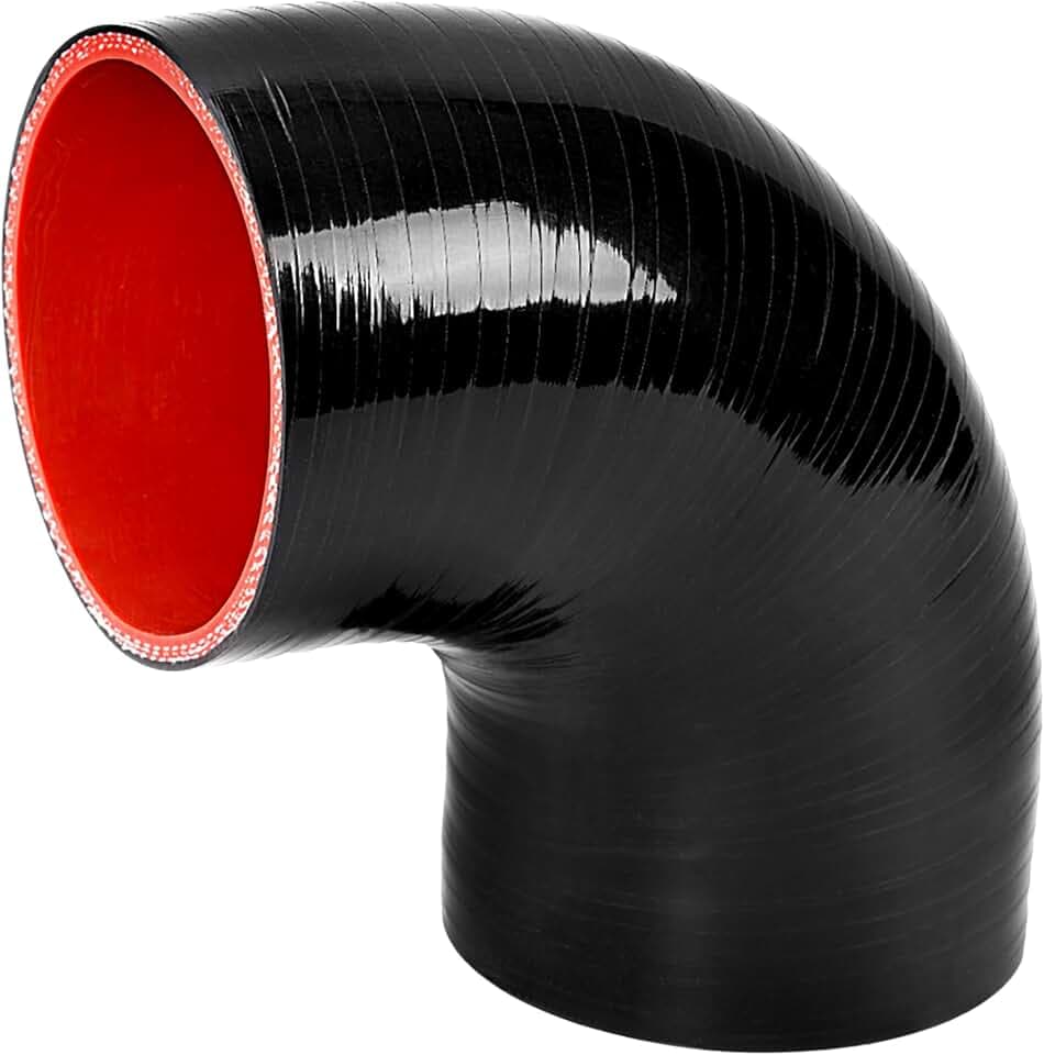 HECASA 90 Degree ID 3" Universal Elbow Silicone Hose 4Ply-Reinforced 8" Leg