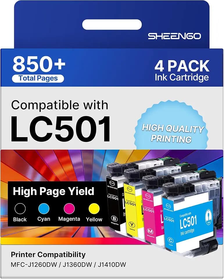 LC501 MFC-J1360DW Ink Cartridges for Brother Printer LC501XL LC 501 Series