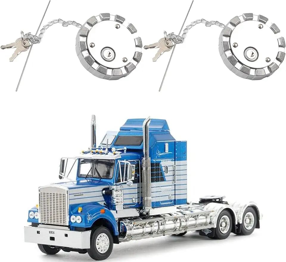 Dasbecan 2Pcs Truck Fuel Cap Locks Compatible With Kenworth Freightliners