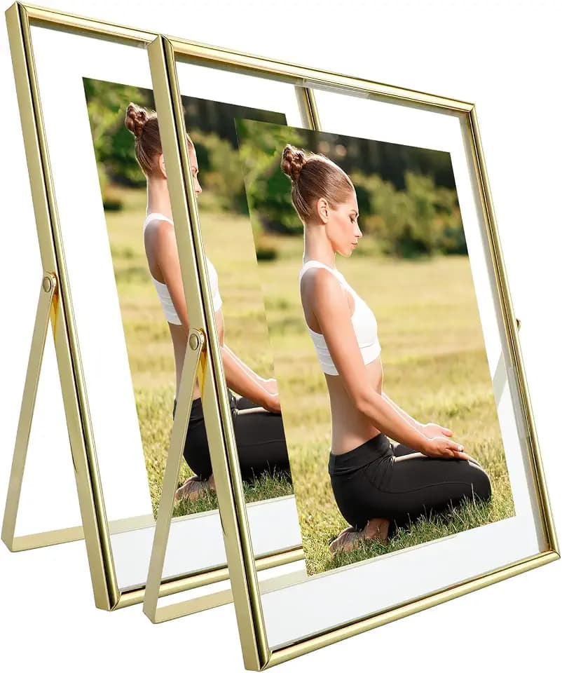 Gold Floating Frame, 6"×8", Portrait, Set of 2