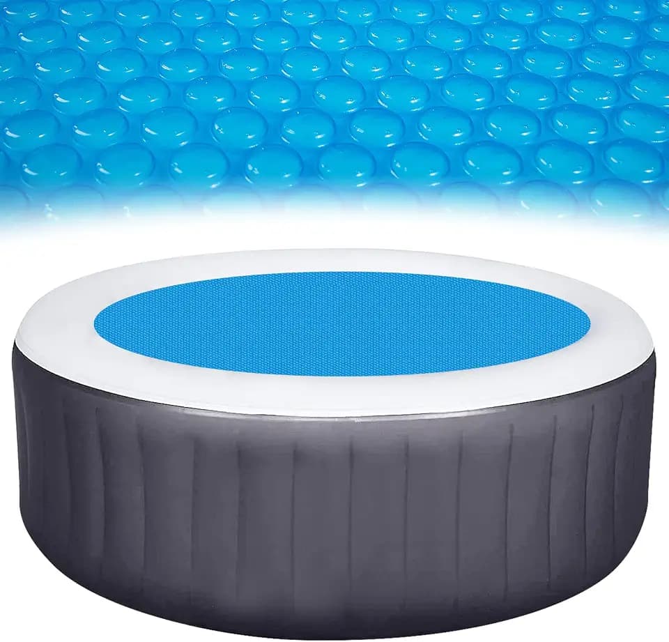 7FT Dia Round 16Mil Heavy-Duty Spa Hot Tub Cover for Heat Retention