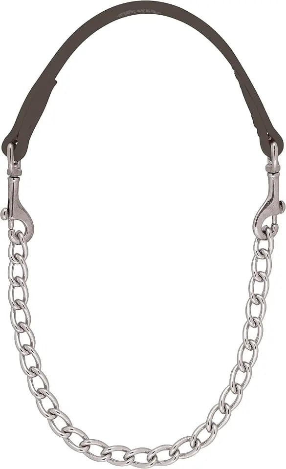Weaver Leather Brahma Webb Goat Collar, Nickel Plated Chain
