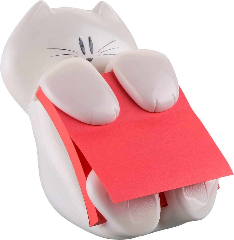 Post-it Z-Notes Katzen-Spender + Super Sticky Z-Notes, 90 Blatt, 76 x 76 mm