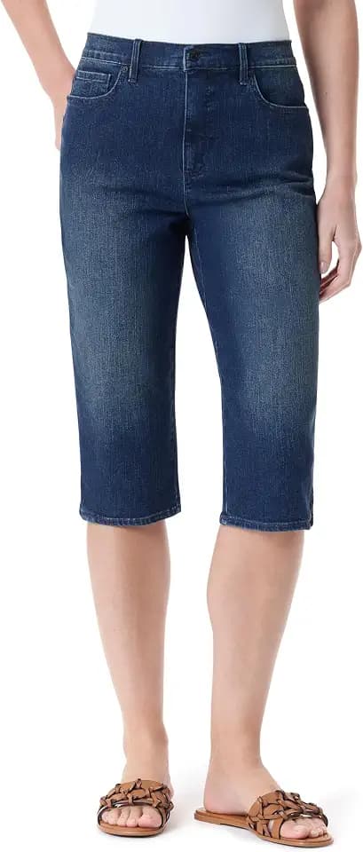 Gloria Vanderbilt Women's Amanda High Rise Skimmer Short Petite