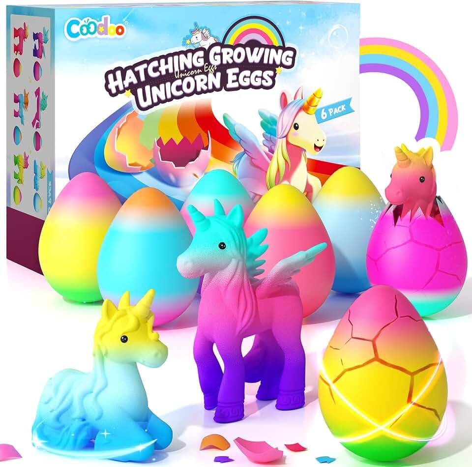 Einhorn Schlüpft Regenbogeneier für Kinder - 6 Stück Einhorn Spielzeug