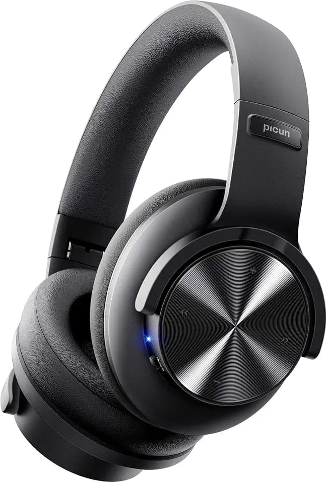 Picun B8 Wireless Bluetooth Headphones, 120H Playtime, 3EQ Modes, Black