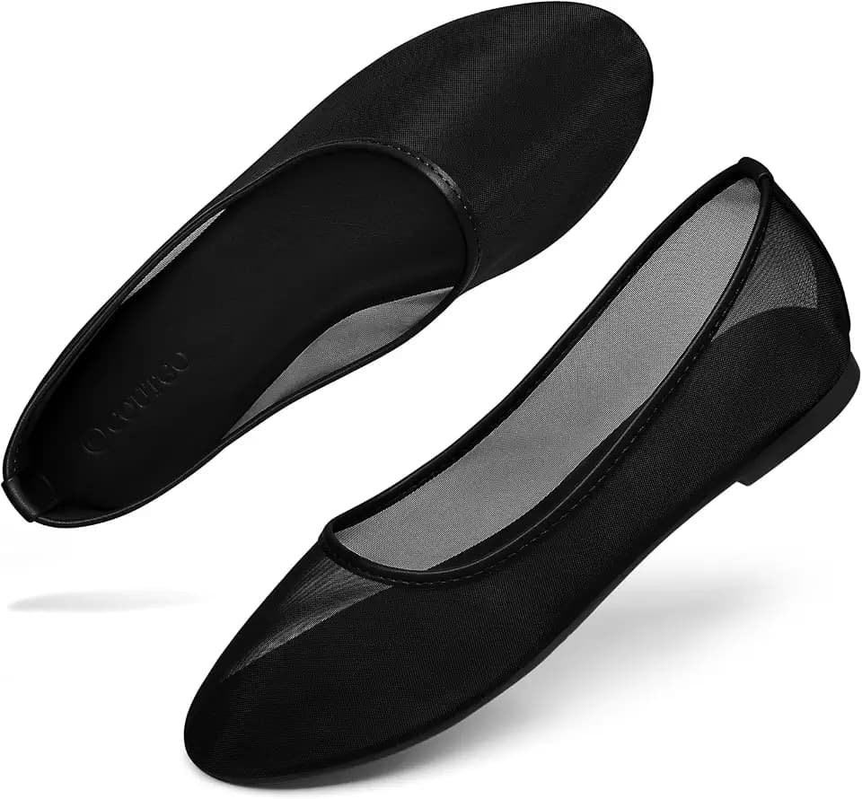 Coutgo Women's Mesh Ballet Flats