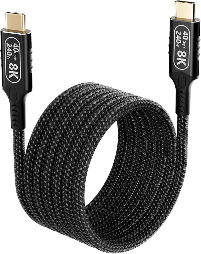 usb c auf usb c datenkabel kompatibel mit thunderbolt 4 long 3 m,usb 4 kabel Datenübertragung 40Gbps,240W fast charger mit E-Marker,8K HD Videoübertragung für thunderbolt 3,Monitor,SSD,Hub,Tablet.