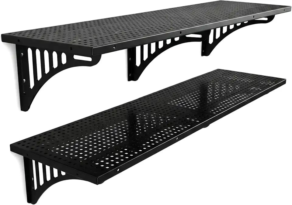 bebeikim 4 Pack Garage Wall Shelving 1.4 x 4 Foot Wall Mounted