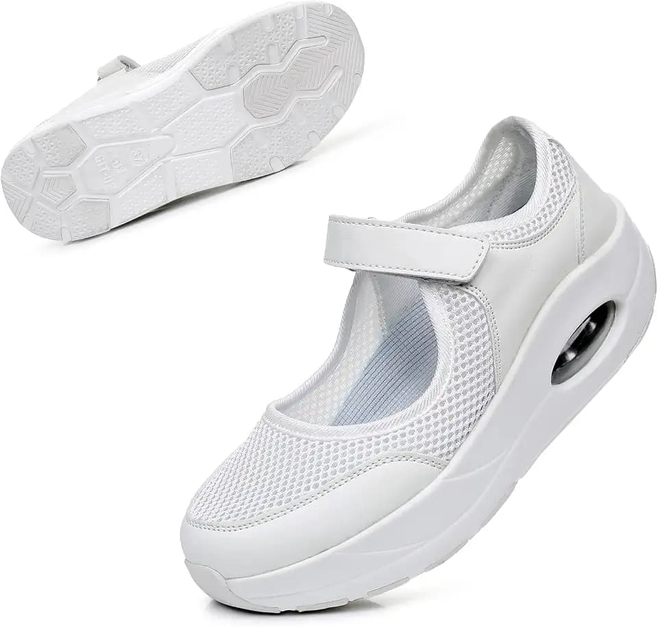 Git-up Women's Diabetic Walking Shoes Wide Toe Box Nursing Shoes