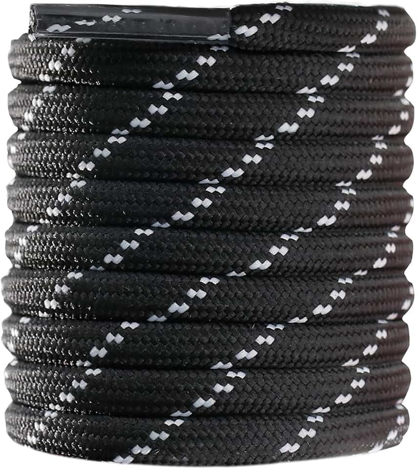 CCSOFTIME Schnürsenkel Rund für Stiefel ø4 mm Dicke Reißfeste Ersatz Schuhbänder für Wanderschuhe Arbetisschuhe Outdoor SportSchuhe