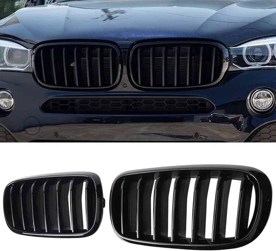 F15 F16 Grille, Front Kidney Grille ABS Single Slats Gloss Black