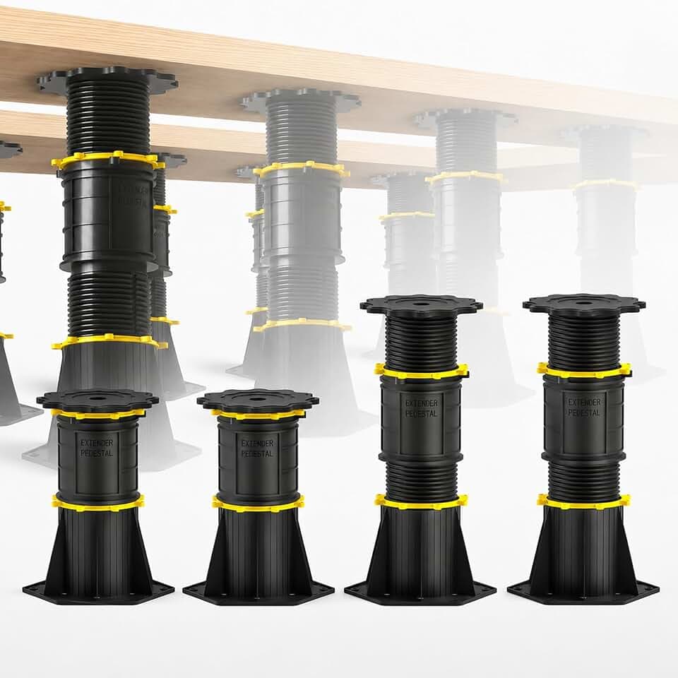 4 Pcs Adjustable Bed Support Legs 8.5-13 Inch Bed Frame Support Legs,4400LBS Heavy Duty No Drill Bed Frame Center Support, Anti-Wobble Bed Slats Support for Wooden Slats/Bed Base (8.5-13 inch (4pcs))