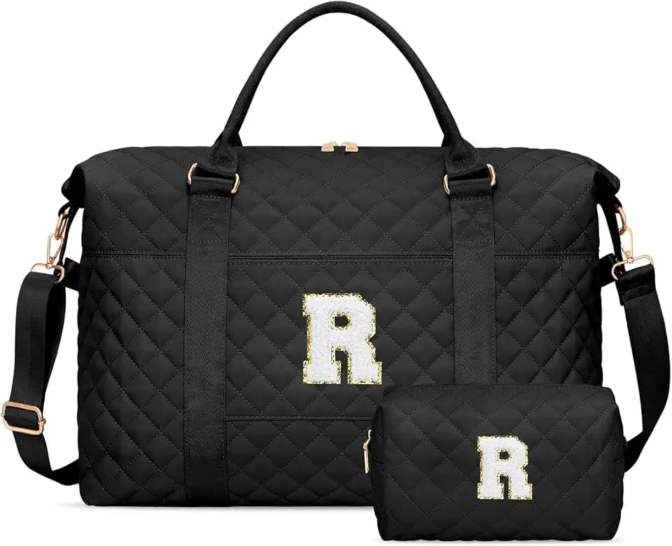 Personalized Gifts for Teen Girl Initial Travel Duffle Bag