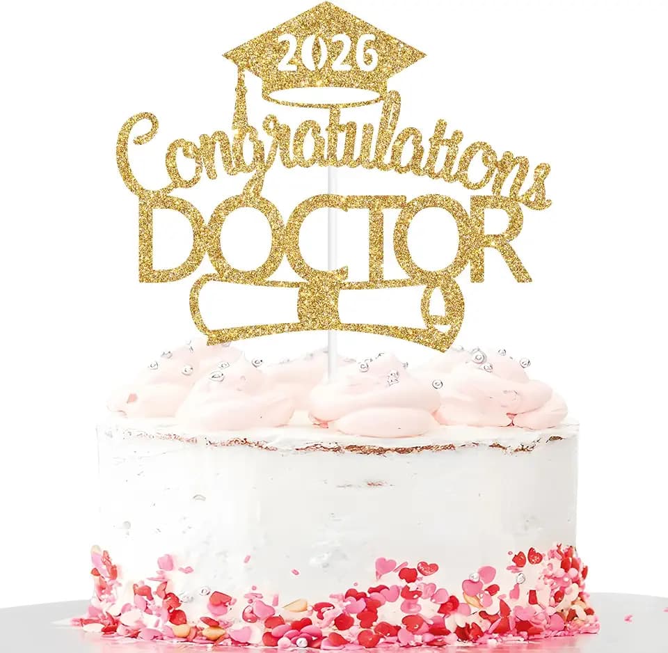 Congratulations Doctor Cake Topper, It's DR Actually, Congrats Doctor, Medical School Gradaution Party Decorations