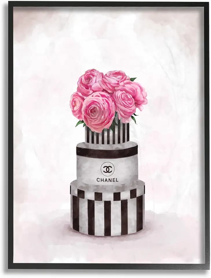 Fashion Flower Box Stack Glam, 16 x 20 Inch Framed Giclée Print