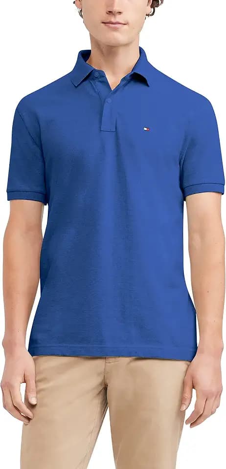 Tommy Hilfiger Mens Short Sleeve Cotton Pique Polo Shirt in Regular Fit