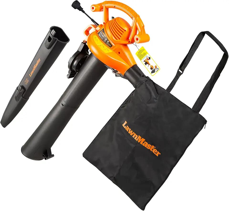 LawnMaster BV1210 Electric Leaf Blower, Vacuum & Mulcher