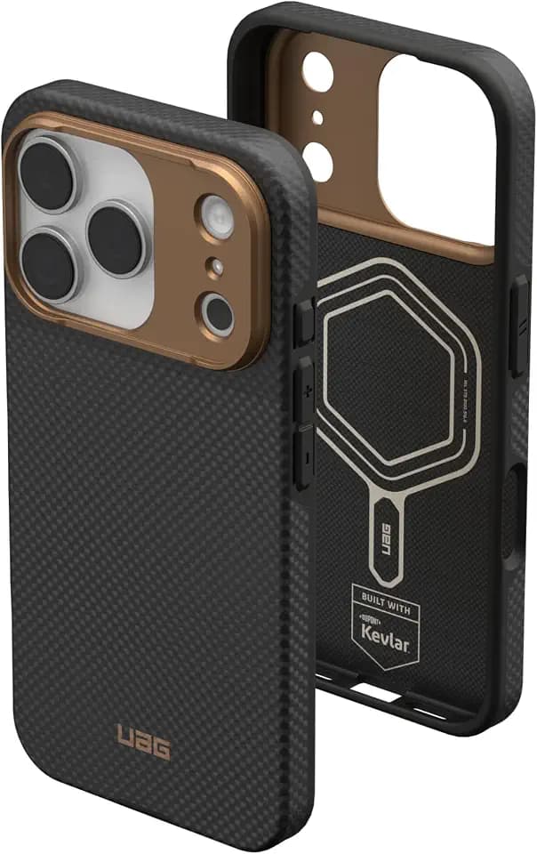 UAG Fibr Armr for iPhone 17 Pro Case, Kevlar Graphite/Bronze