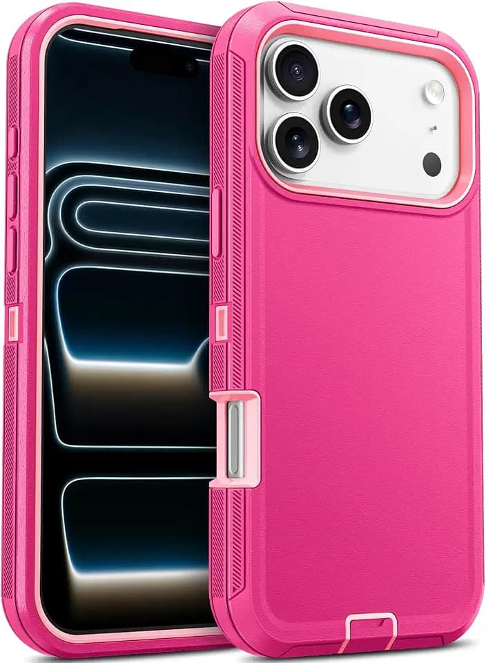Jelanry for iPhone 17 Pro Case Heavy Duty Tough & Rugged Protection - Pink