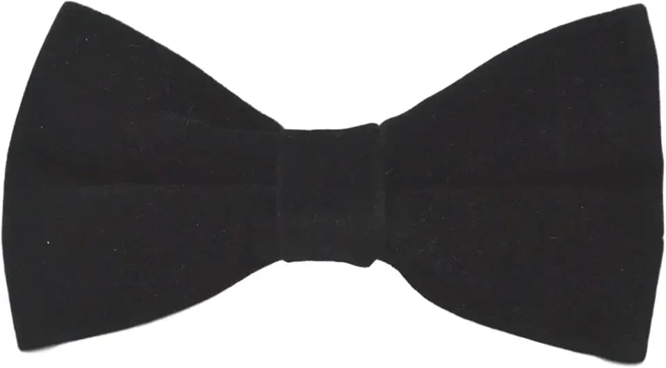 King & Priory Vorgebundene Fliege für Jungen, Samt, Schwarz, Schwarz , One size