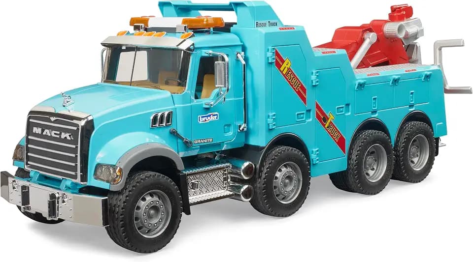 Bruder 02831 Mack Granite Recovery & Towing Truck with Light & Sound Module