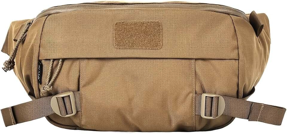 Vielseitige Bauchtasche Outdoor Gürteltasche Umhängetasche – Sling Pack Bauchtasche für Herren und Damen, Reisen, Wandern, Pendeln (Brown)