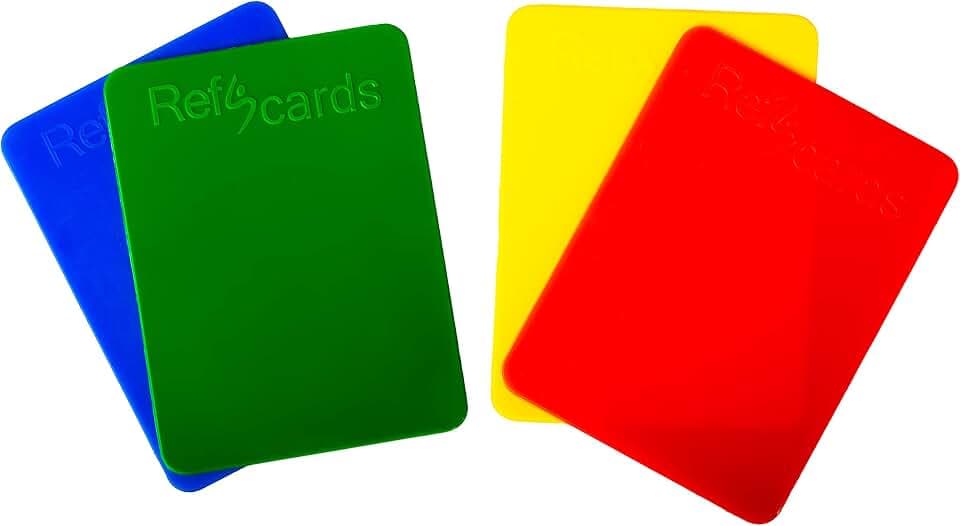 RefStuff RefScards Schiedsrichterkarten-Set| Rote und gelbe Schiedsrichterkarten Verwarnungs- und Platzverweiskarten