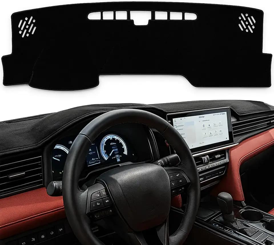 Dash Cover Dashboard Cover fit for Toyota Camry 2025 2026 All-Black Dash Mat with Anti-Slip Silicone Granules Pad Accessories