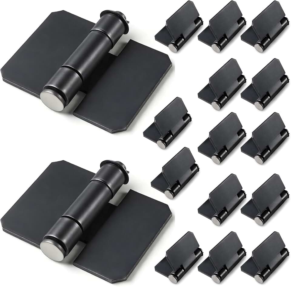 16Pack Weld On Hinges Heavy Duty - 3.2" x 3.7" Weldable Gate Hinges - 0.17" Thick Steel -Corrosion Resistant for Gates, Doors, Trailers
