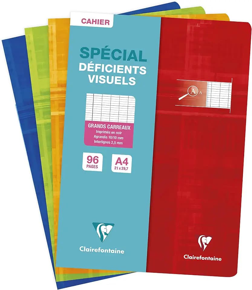 Clairefontaine 63996C Heft A4 Lineatur 2,5mm 10x10 Seyes sortiert