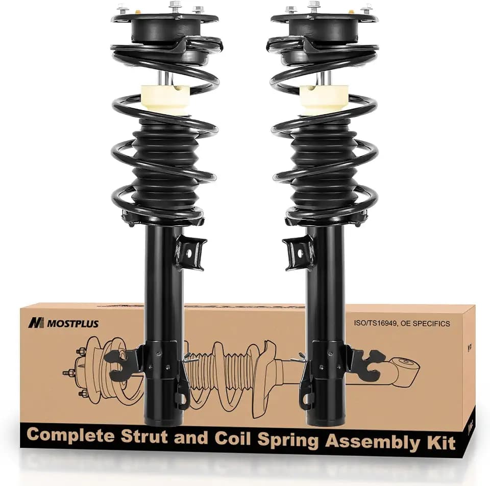 MOSTPLUS Front Struts Shock Absorber Compatible for 2007-2015 Mini Cooper 1.6L Struts w/Coil Spring Assembly 1335614L 1335614R Pair