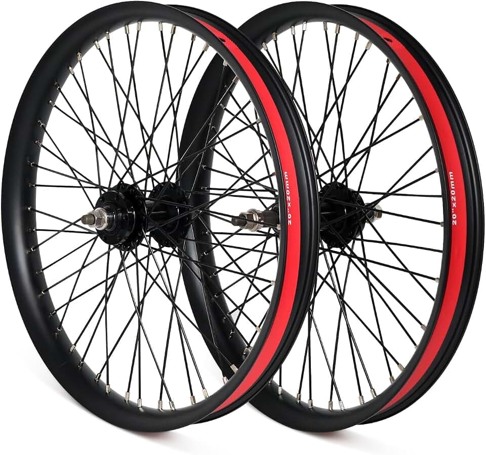 20"/26" x 1.85" Heavy Duty Bike Rim Wheelsset, Front and Rear Wheel, 12 Gauge 48 Spokes Wheelset, Double Wall Aluminum Alloy Bicycle Wheels Rims Disc Brake MTB Wheel Set