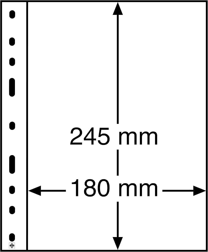 Leuchtturm 319037 Münzhüllen Optima 1C - Aufbewahrung für Münzsätze und große Postkarten, Briefe und Aktien - 10er Pack
