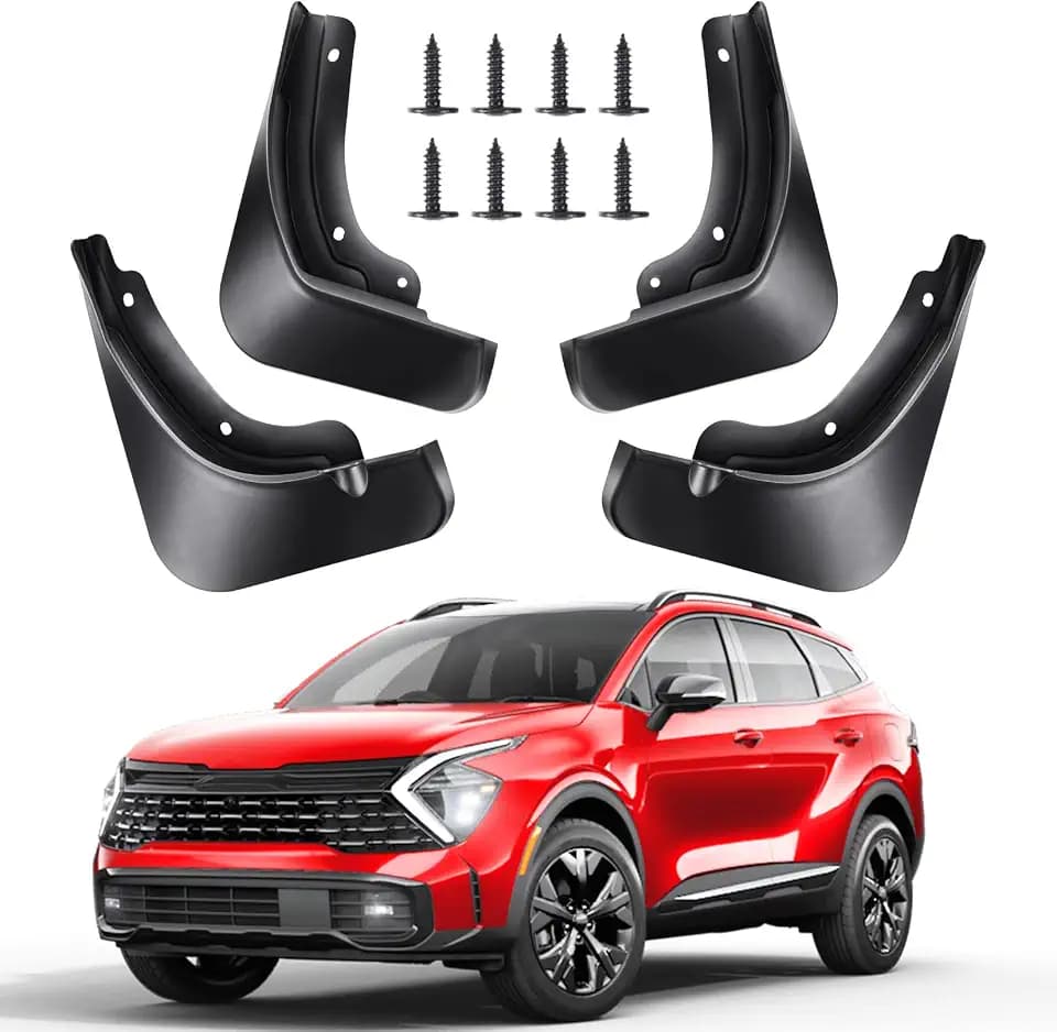 Mud Flaps for Kia Sportage 2023-2026,Front Rear Splash Guard Fender Compatible with Kia 2023 2024 2025 2026 Exterior Accessories,4pcs Set No Drilling Required Tire Protector Mudguard