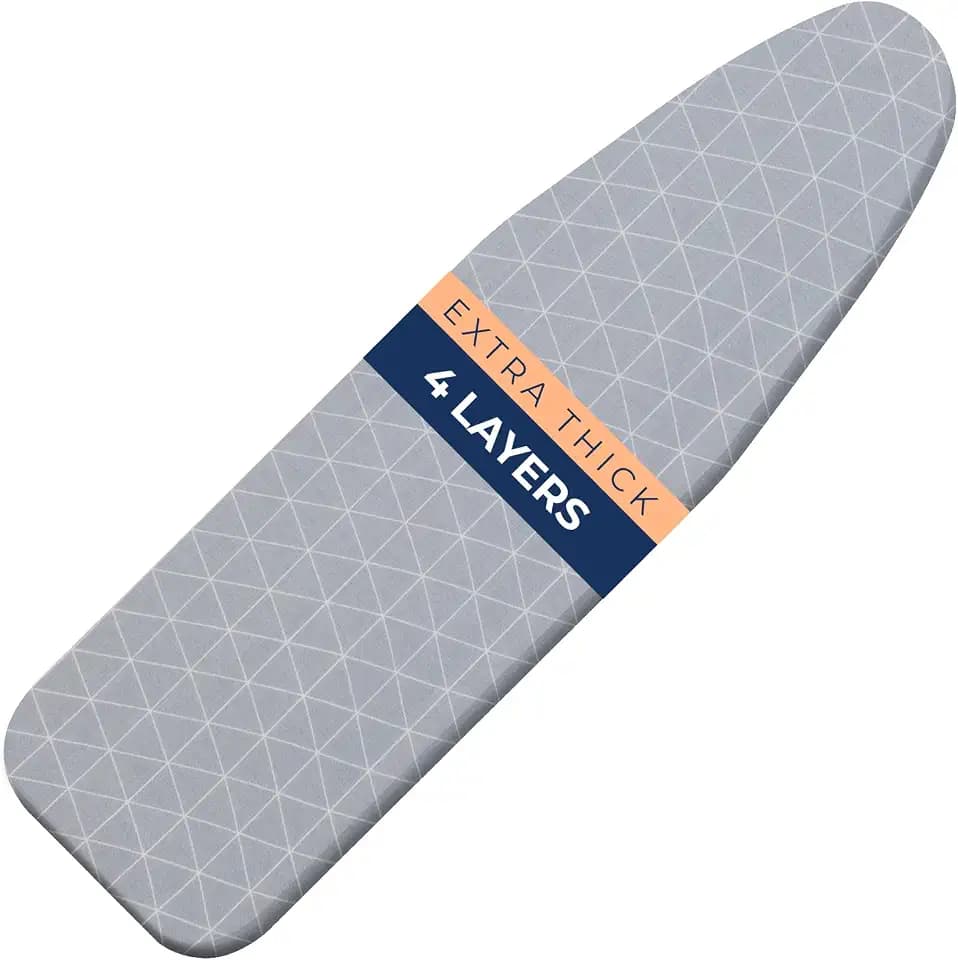 12 X 30 Tabletop Ironing Board Cover and Pad, Fits Small,Table Top and Mini Boards, Extra Thick Heavy Duty Padded with Extra White Superior Felt, Scorch and Stain Resistant with Elasticized Edges