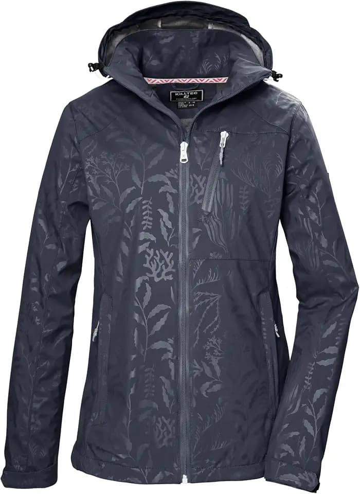 Killtec KOS 122 WMN SFTSHLL JCKT FLORAL Softshelljacke Damen beere lila rot