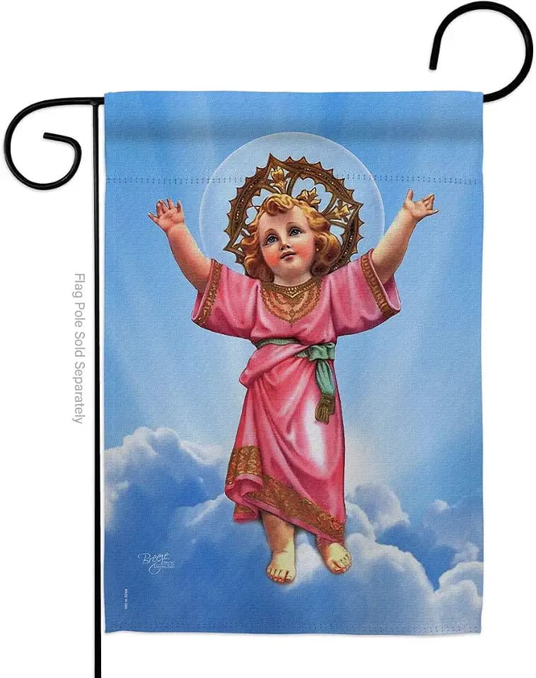 Breeze Decor G153052-P3 Divine Baby Jesus Inspirational Faith & Religious Impressions Decorative Vertical 13" x 18.5" Garden Flag Printed in USA