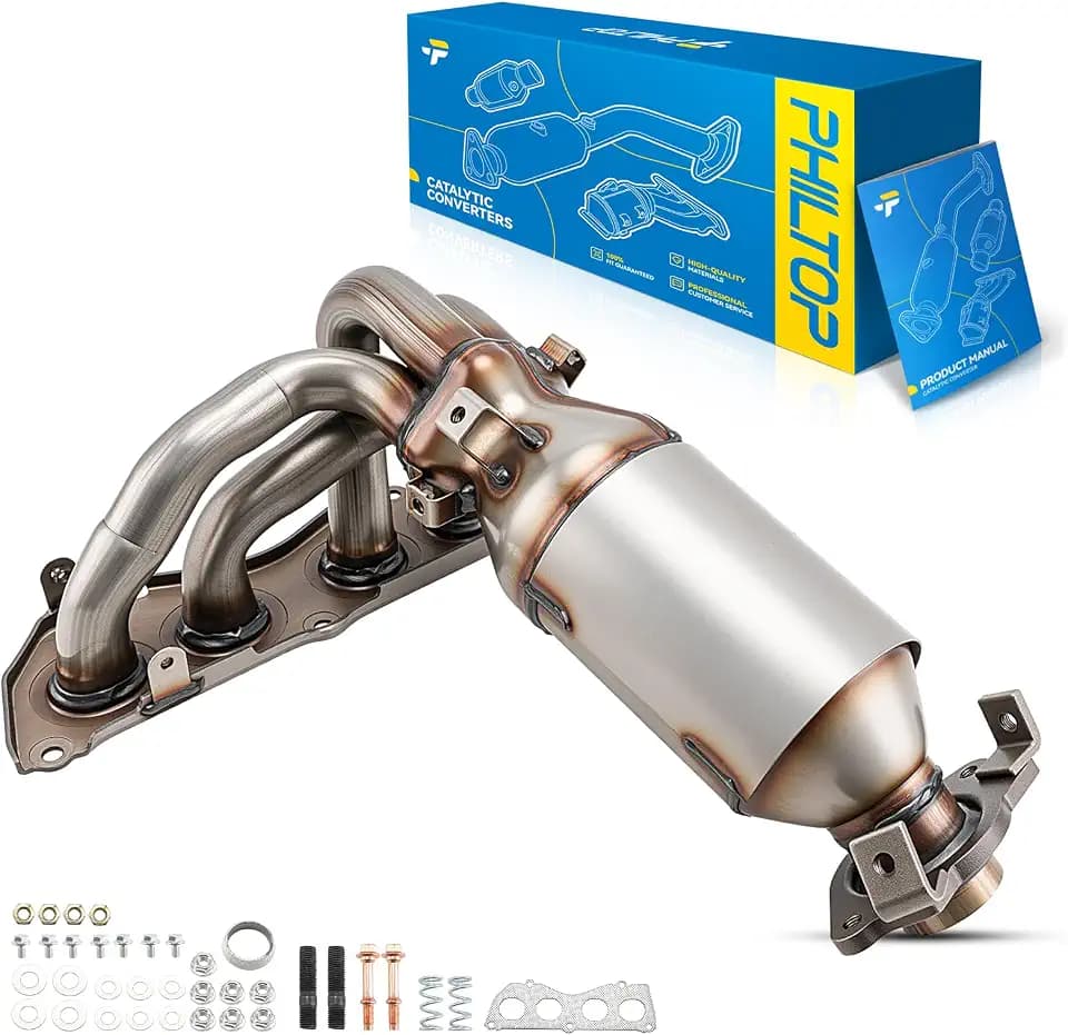 PHILTOP Front High Flow Catalytic Converter Kit Direct-Fit for Toyota