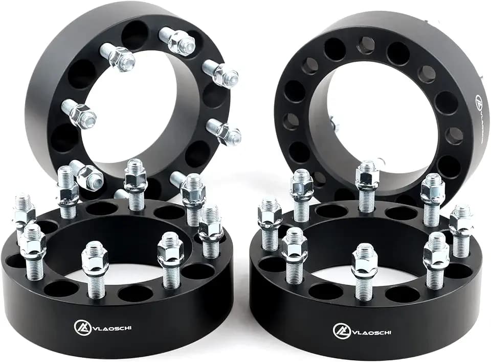 4X Black 8x6.5 to 8x170 Wheel Adapters 2 Inch with 9/16" Studs