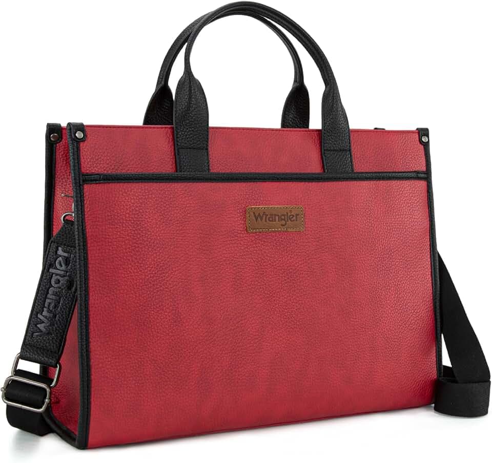 Wrangler Laptop Bag for Women 15.6 Inch Vintage Work Tote Bag for Business Briefcase Handbag with Adjustable Shoulder Strap