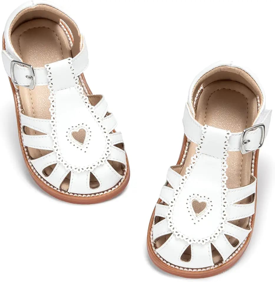 Otter MOMO Toddler Little Flower Girl Sandals Princess Dress Shoes Wedding