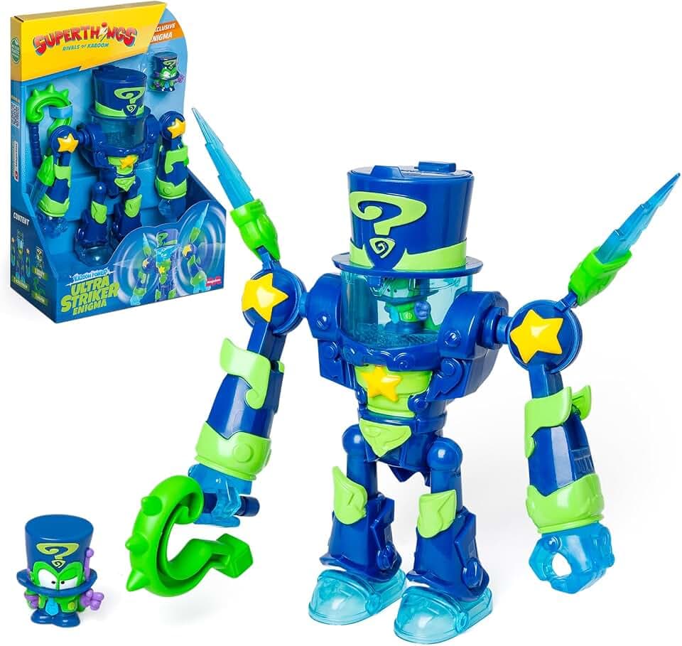 Superthings Ultra Striker Enigma Roboter Ultra Striker von Enigma aus der TV-Serie SuperThings Kazoom Power, enthält 1 Ultra Striker Roboter, 1 Exklusives Rätsel, 1 Zubehör