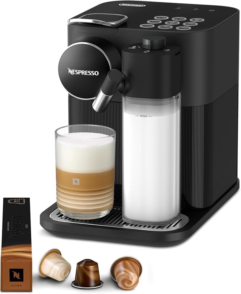 NESPRESSO DE’LONGHI Gran Lattissima Schwarz Original Kapselmaschine EN640.B