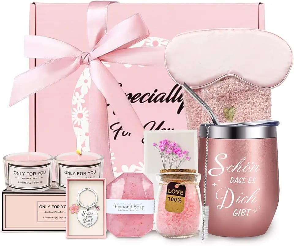 Muttertag Geschenkset für Mama,Geburtstagsgeschenk für Frauen 30 40 50 60 70,Valentinstag Geschenke für Freundin,Geschenkkorb für Frau,Geburtstag Weihnachten Hochzeitstag/Jahrestag Dankesgeschenk